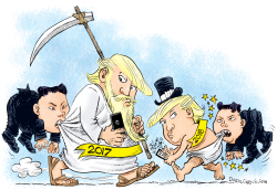 NEW YEAR TRUMP AND LITTLE KIM by Daryl Cagle