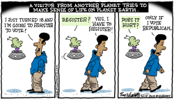 REGISTER TO VOTE by Bob Englehart