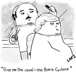 TRUMP HAIRCUT BOMB CYCLONE by Lars Kenseth
