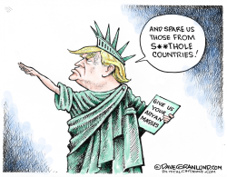 Trump and S-hole slur by Dave Granlund