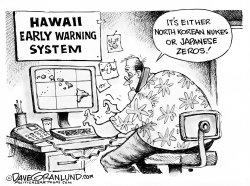 HAWAII FALSE ALARM by Dave Granlund