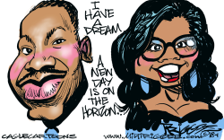 A NEW DREAM ON THE HORIZON by Milt Priggee