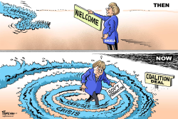 ANGELA AND REFUGEE CRISIS by Paresh Nath