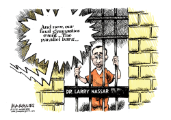 DR LARRY NASSAR SENTENCE COLOR by Jimmy Margulies