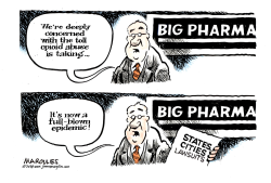 BIG PHARMA OPIOID LAWSUITS COLOR by Jimmy Margulies