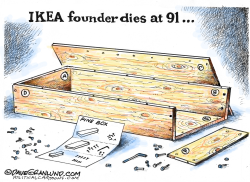IKEA FOUNDER DIES  by Dave Granlund