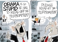 STATE OF THE TELEPROMTER by Pat Bagley