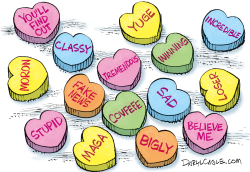 TRUMP VALENTINES CANDY by Daryl Cagle