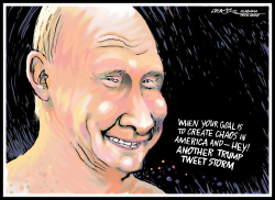 PUTIN GRINNING AND WINNING by J.D. Crowe