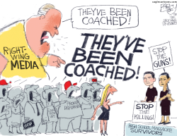GUN PROTESTS AND RIGHT WING MEDIA by Pat Bagley