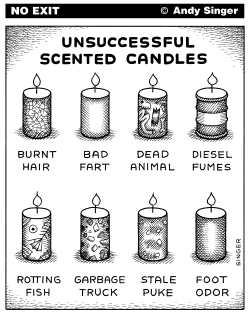 UNSUCCESSFUL SCENTED CANDLES by Andy Singer