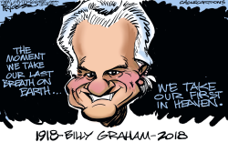 BILLY GRAHAM -RIP by Milt Priggee