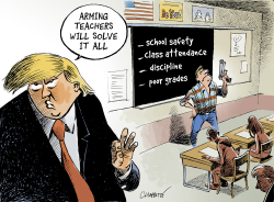 WEAPONS FOR TEACHERS by Patrick Chappatte