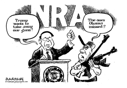 TRUMP AND GUNS by Jimmy Margulies