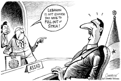 SYRIA UNDER PRESSURE by Patrick Chappatte
