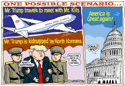 TRUMP MEETS WITH KIM by Monte Wolverton