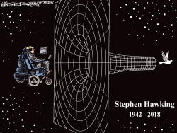 STEPHEN HAWKING FAREWELL by Kevin Siers