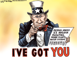 RUSSIA HACKS THE US by Kevin Siers