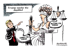 TRUMP MOCKS THE DISABLED  by Jimmy Margulies
