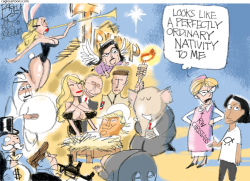 ADORATION OF THE DONALD by Pat Bagley