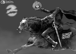 CANADA GOMERY HORSEMAN by Cam Cardow