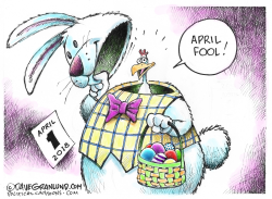 EASTER APRIL 1ST 2018 by Dave Granlund