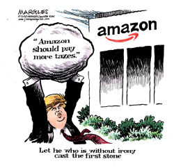 TRUMP AND AMAZON COLOR by Jimmy Margulies