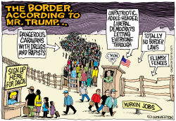 The Border According to Trump by Wolverton