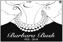 BARBARA BUSH, B/W by Randy Bish