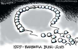 BARBARA BUSH -RIP by Milt Priggee