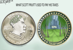 SCOTT PRUITT EPA COIN by Jeff Darcy