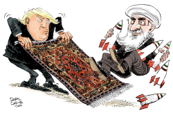 Trump Pulls Out of Iran Deal by Daryl Cagle
