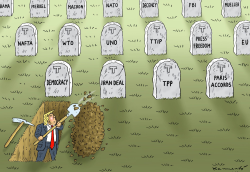 Gravedigger Trump by Marian Kamensky
