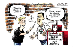 RACIAL DISPARITY IN POT ARRESTS COLOR by Jimmy Margulies