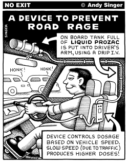 Device to Prevent Road Rage by Andy Singer