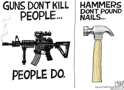 GUNS AND HAMMERS by Pat Bagley