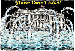 THOSE DARN WHITE HOUSE LEAKS by Monte Wolverton