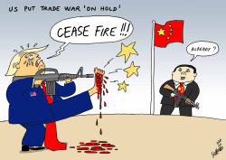 TRADE WAR WITH CHINA ON HOLD by Stephane Peray