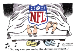 NFL AND THE NATIONAL ANTHEM COLOR by Jimmy Margulies