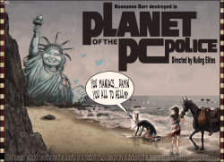 ROSEANNE BARR PLANET OF THE APES by Sean Delonas