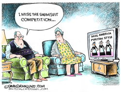 MISS AMERICA ENDS SWIMSUITS by Dave Granlund