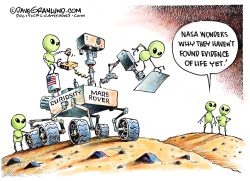 NASA SEARCH FOR LIFE ON MARS by Dave Granlund
