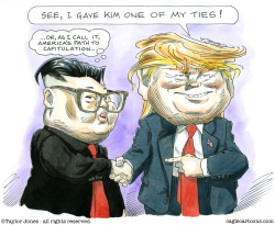 TRUMP AND KIM TIE ONE ON by Taylor Jones