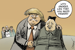 TRUMP AND KIM GET ALONG by Patrick Chappatte