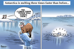 ANTARCTICA MELTING FASTER by Paresh Nath