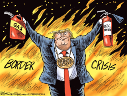 TRUMP ENDS SEPARATION POLICY by Kevin Siers