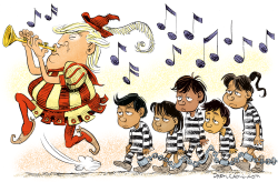 Pied Piper Trump and Infestation by Daryl Cagle