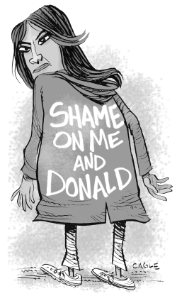 Shame on Melania and Donald by Daryl Cagle