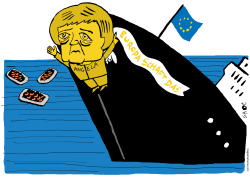 MERKEL AND THE REFUGEE PROBLEM by Schot