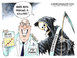 Pharma and opioid deaths by Dave Granlund